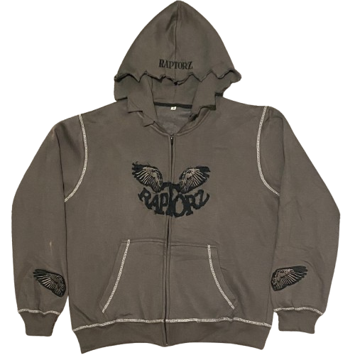 GREY RAPTORZ ZIGZAG ZIPUP